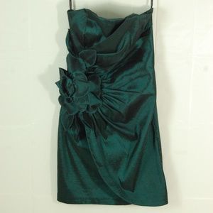 Green strapless metallic gown  prom size 8  dress